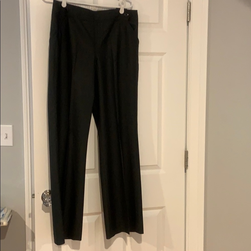 Black dress pants with small pinstripes